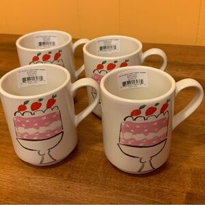 Kate Spade NWT Mug Set White Lenox All In Good Taste Ceramic Pretty Pantry